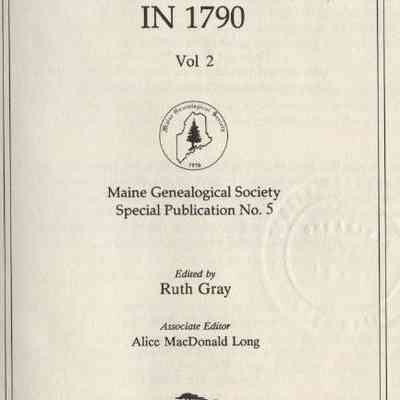 Maine Families in 1790 Volume 2