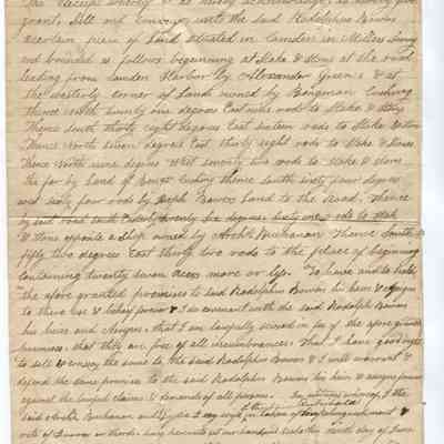 Deed to land in Camden