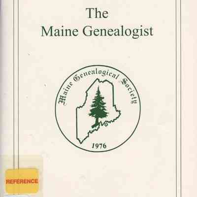 The Maine Genealogist