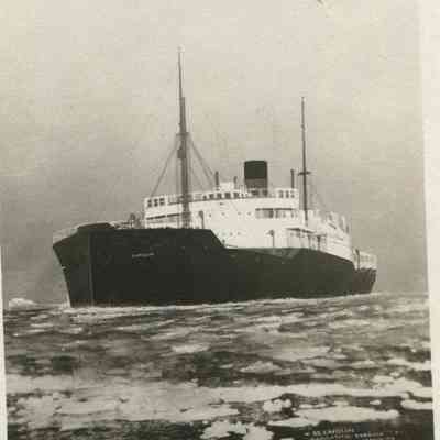 Photo from Thordis Heistad's scrapbooks; Capt Husby's ship Capulin: Origformat: Print-Photographic; Resolution: 200 dpi