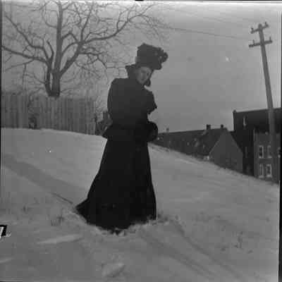 Theresa Babb in snow