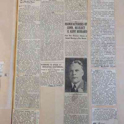 Page from the E. Kent Hubbard, Jr. scrapbook, 1912-1941