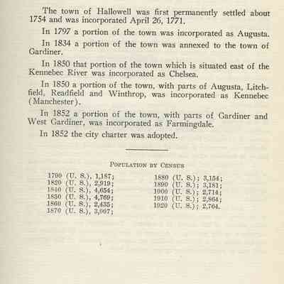 Vital Records of Hallowell, Maine to the year 1892. Volume 1 - Births.