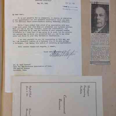 End page from the E. Kent Hubbard, Jr. scrapbook 1912-1941