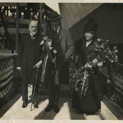 Curtis family at yacht christening