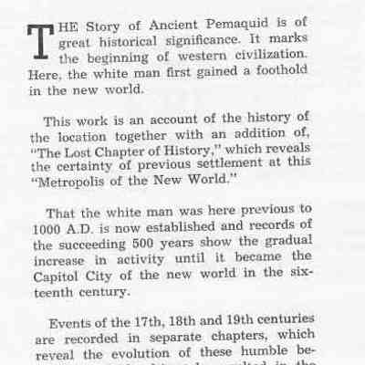 The Story of Ancient Pemaquid "Metropolis of the New World"