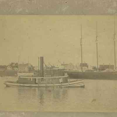 Tow boat Willard Clapp in Camden harbor: Copyright: None; Origformat: Print-Photographic