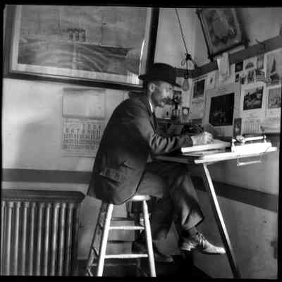 Mr. Greenwood in the Knox Mill office