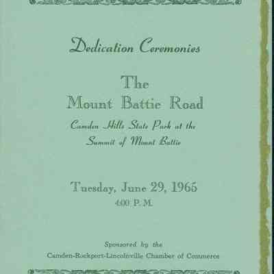 Dedication ceremony program