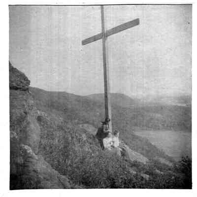Maiden's Cliff with three women.