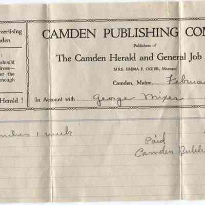 Camden Publishing Co. invoices