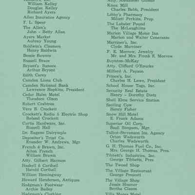 Mt. Battie Dedication Program