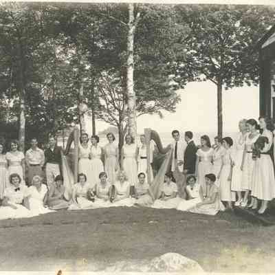Harp Colony students with Carlos Salzedo in 1953