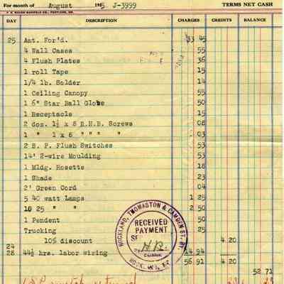 Billheads Collection 185