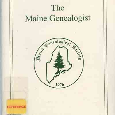 The Maine Genealogist
