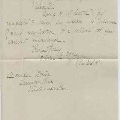 Letter of resignation