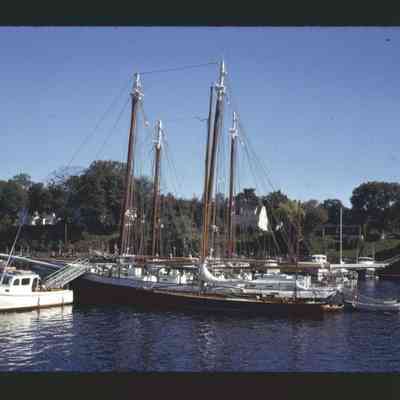 Schooners in Camden harbor, 1969