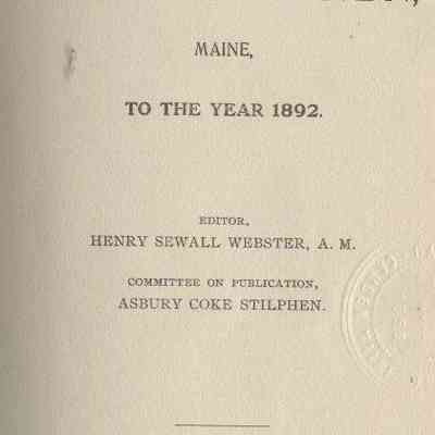 Vital Records of West Gardiner, Maine