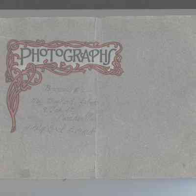 Photo album of Philip Leonard circa 1910: Origformat: Print-Photographic