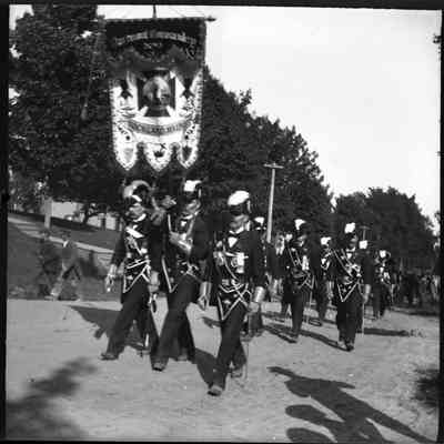 Claremont Commandery on parade in Rockland, 1898
