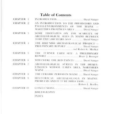 maine arch table of contents: Origformat: Book; Resolution: 100 dpi