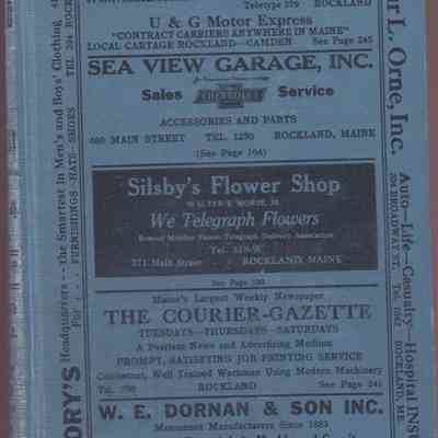 Manning's Rockland, Camden, Rockport, and Thomaston (Maine) Directory, For Year Beginning February 1954.