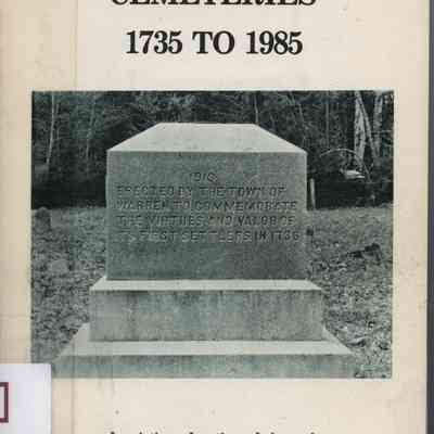 Warren Cemeteries 1735 to 1985