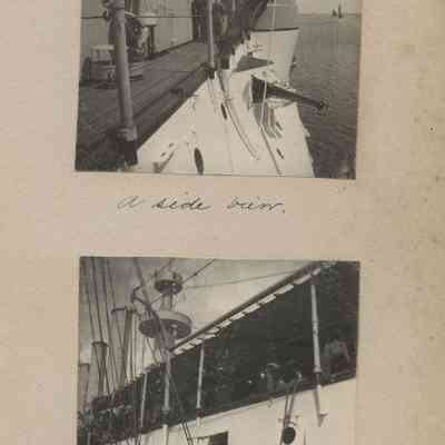 2 photos; "A side view."; "A farewell snapshot."