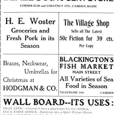 Megunticook December 1913 ads3: Origformat: Book; Resolution: 100 dpi
