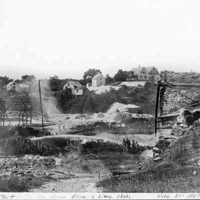 Lime and ice shed fire, July 21, 1907