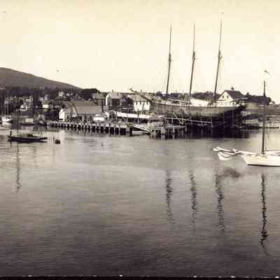 Camden harbor panorama