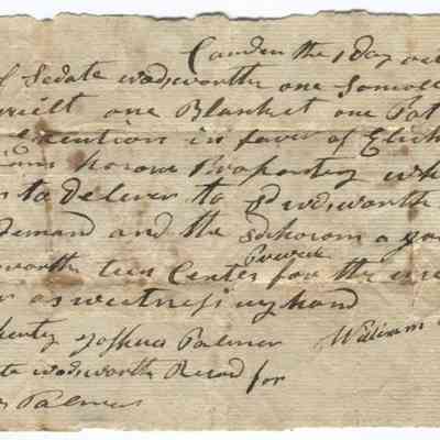 Receipt for household goods