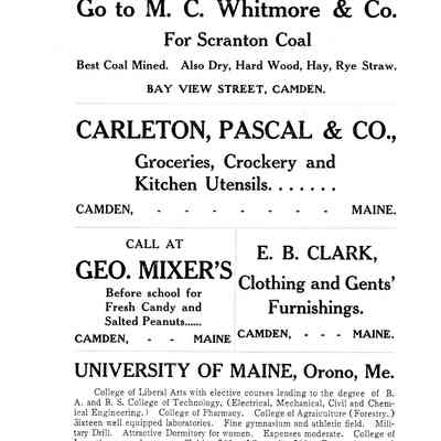 Megunticook June 1910 ads: Origformat: Book; Resolution: 100 dpi
