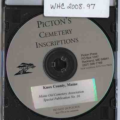 Maine Cemetery Inscriptions, Knox County
Maine Old Cemetery Publication No. 16, Edition 1: Series 1, 2 and 3