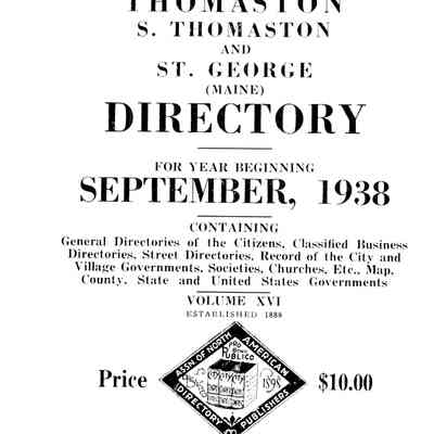 1938 Directory: Origformat: Book; Resolution: 100 dpi