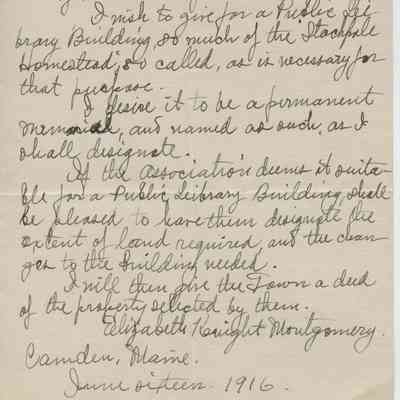 Letter to the Library Association