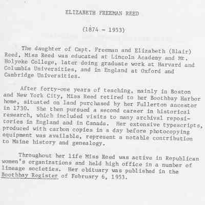 Genealogies and Miscellaneous Writings