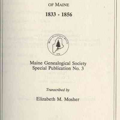 Records of Rev. Edward F. Cutter of Maine 1833-1856