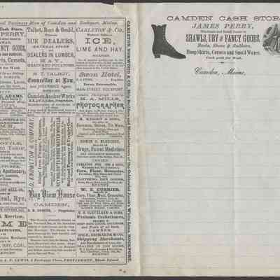 Camden Cash Store stationery circa 1870
