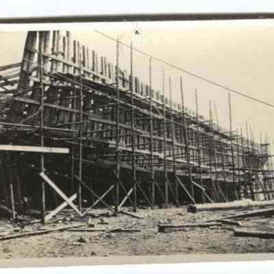 Barge at Camden during WWII