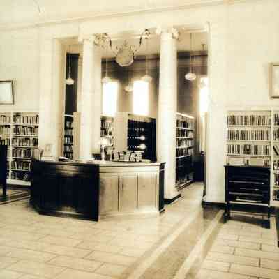 Camden Public Library - Check-out Desk and Stacks