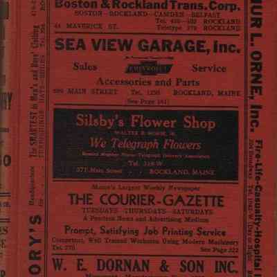 Manning's Rockland, Camden, Rockport, and Thomaston (Maine) Directory, For Year Beginning January 1950.