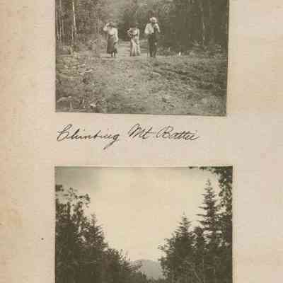 "Climbing Mt. Battie"; "Behind the rest."