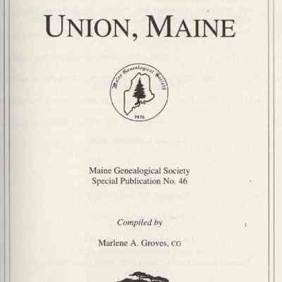 Vital Records of Union, Maine