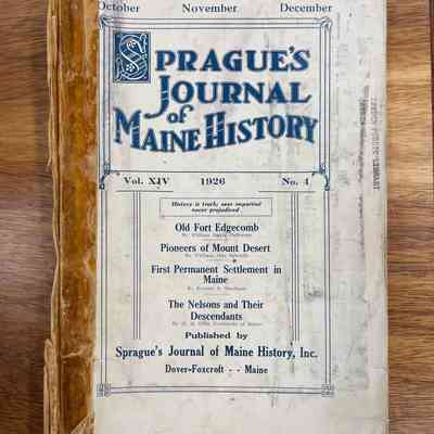 Sprague's Journal of Maine History