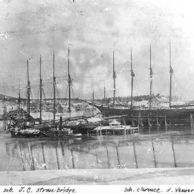 Schooners "Strawbridge" and "Venner" at the shipyard in 1901