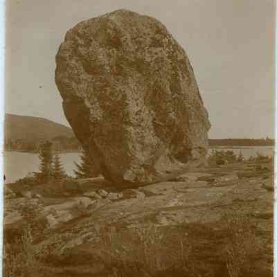Balance Rock, Megunticook Lake, Camden: Copyright: None; Origformat: Print-Photographic