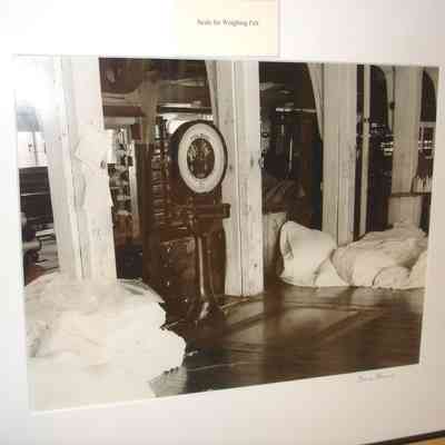 Scale for weighing felt at the Knox Mill