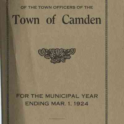 Town of Camden Annual Report 1924 -1933.