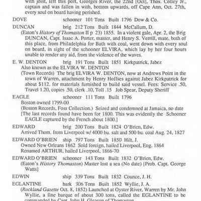 Sample Page Vessel History